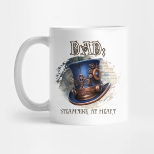 Dad: Steampunk At Heart Top Hat Mug